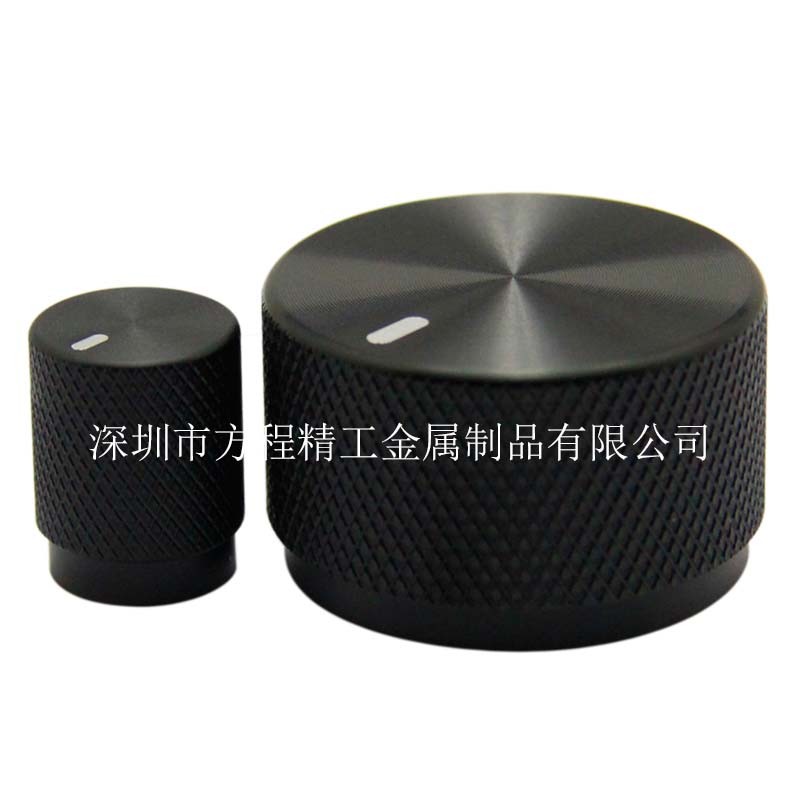 全鋁旋鈕全鋁滾花旋鈕 R角 一字標 內孔直徑6mm 側面鎖螺絲固定